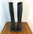 Vintage, black leather riding boots, 5A, made in England, (#155)