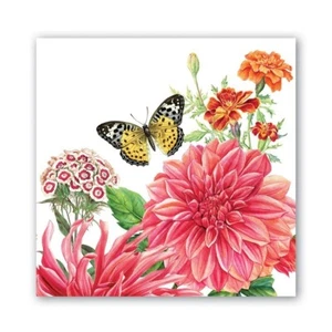 Servilletas de almuerzo de papel triple capa Michel Design Works Dahlia Floral Butterfly - Imagen 1 de 2