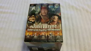 JOHN WAYNE AMERICAN HERO OF THE MOVIES 5 TAPE SET VHS FREE SHIP - Picture 1 of 3