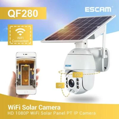 1080P WIFI PIR Alarm PTZ Camera With Solar Panel Two Way Audio Intercom - Image 1 of 4