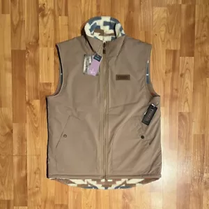 NUEVO CHALECO DE LANA REVERSIBLE S M PENDLETON BASIN PARA HOMBRE EN CAQUI - Imagen 1 de 9
