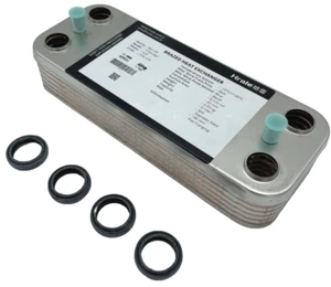 Intercambiador de calor y sellos de placas Vokera Easi Heat Plus 29 C DHW 8037 genuino *NUEVO* - Imagen 1 de 4