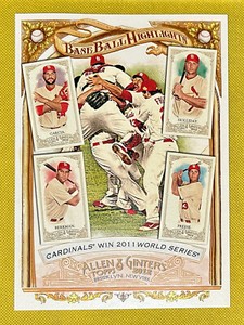 2012 Topps Allen & Ginter’s Box Topper Cabinet Cards #BH-2 Cardinals Win 2011 WS