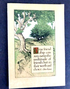 Vinatage Friendship Card, blank inside, Ben Johnson quote, no tears - Picture 1 of 2