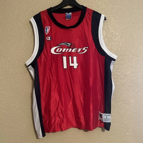 Vintage Cynthia Cooper #14 Houston Comets WNBA Champion Red Jersey Size Large Cover