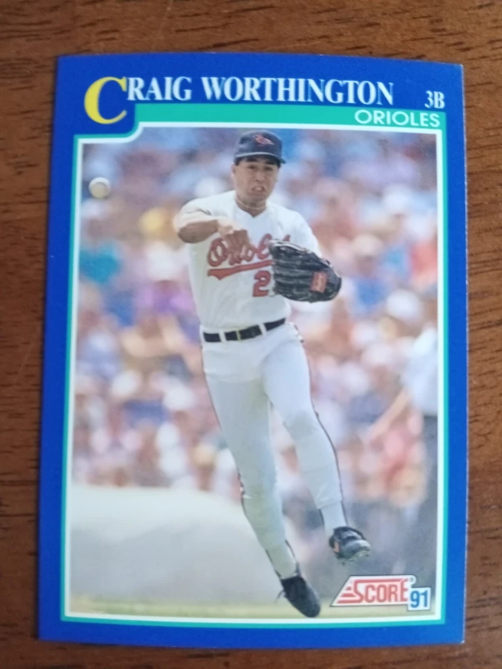 CRAIG WORTHINGTON BALTIMORE ORIOLES 1991 SCORE BASEBALL #503 - Image 1 of 1