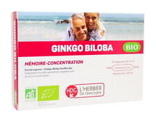 Ginkgo biloba bio | 20 ampoules | Circulation | Mémoire | Vegan |