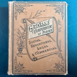 Gaskell's Compendium of Forms 1882 Penmanship Accounting Legal Info & Forms - Picture 1 of 18