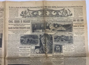 Grit Vintage Newspaper March 12, 1922 Coal Crisis Neared Historical Print - Picture 1 of 9