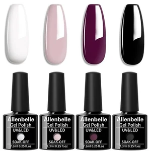 Allenbelle UV Nagellack Set 4 Farben,Gel Nagellack Geschenkset,Shellac Set Uv Ge - Bild 1 von 9