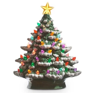 Raz Imports Vintage Lighted Christmas Tree Figurine Decoration 8 Inch - Picture 1 of 1