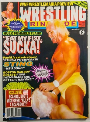 REVISTA DE LUCHA LIBRE RINGSIDE Edición #58 Mayo 1992 En muy buen estado Hulk Hogan, Bret Hart CF Foto 1 de 4