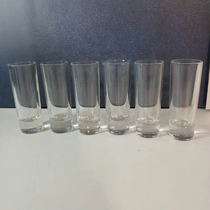6er Set klare 4" Shooter Whiskey Tequila Schnaps Schnapsgläser - Barware - Bild 1 von 6