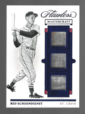 Red Schoendienst 2021 Panini Flawless Triple Relics 2/7 💲 Foto 1 de 3