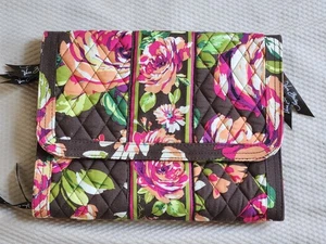 Vera Bradley Inglés Rosa Marrón Edredón Joyería Rollo Estuche de Viaje 4 Pliegues - Imagen 1 de 8