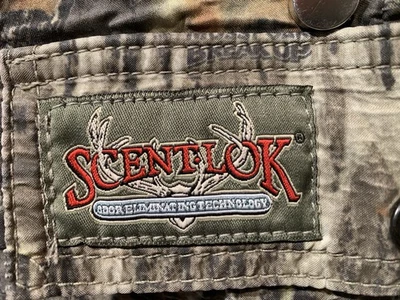 SCENT-LOK Mossy Oak BreakUp Camouflage Hunting Pants L Style 7120 Green Woodland - Image 1 of 4