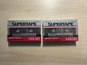 2 NEW Realistic Supertape MII-90 Type II CrO2 High Bias Sealed Metal Cassette - Picture 1 of 2