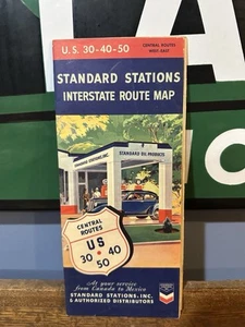 1939 Standard Oil Road Map: US 30-40-50 Highways USED - Picture 1 of 2