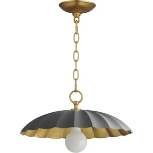 Maxim Lighting 18055DGGL Primrose Pendant Dark Grey and Gold Leaf - Picture 1 of 4
