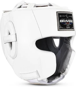 BRAVOSE Elite 2.0 Boxe Garde-tête Sangle Entraînement Sparring BLANC S/M BoxD - Photo 1/6