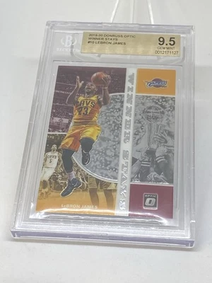 Donruss Optic Winner Stays 2019 LeBron James BGS 9,5 gema como nueva Pop 3 raro Foto 1 de 4