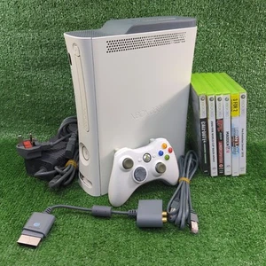 Xbox 360 White Console 60GB HDD + Games Tested & Working - Picture 1 of 15