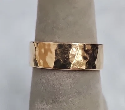 James Avery Retired 5.4 gr 14K Gold Hammered Ring Excellent Condition AA313 - Image 1 of 4