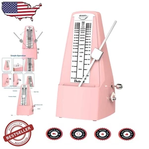 Pink Mechanical Metronome for Piano, Guitar, Drums - Loud Rhythm Keeper - Picture 1 of 9
