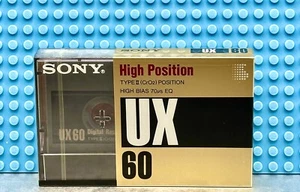 SONY UX 60 VS. XIII TYPE II BLANK CASSETTE TAPE (1) (SEALED) - Picture 1 of 3