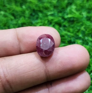 Stunning Red Ruby Faceted Oval 9.80 Crt Loose Gemstone For Jewelry Making - Picture 1 of 8