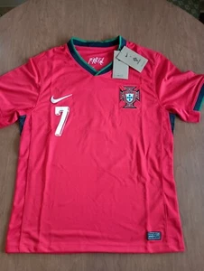 Nike Cristiano Ronaldo #7 Portugal 2024 Men's Dri-Fit Red Jersey Size Small - Picture 1 of 22