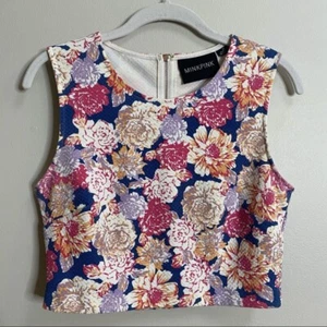MINKPINK Floral Frenzy Crop Top Sizse Medium - Picture 1 of 12
