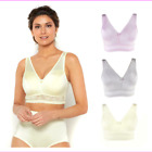 Rhonda Shear 3-pack Pin Up Smooth Bra with Removable Pads in Lights 650-168, 2X