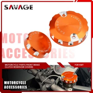 Front Brake Clutch Reservoir Covers For 1290 SUPER DUKE R/GT 2016-2024 2019 2018 - Picture 1 of 12