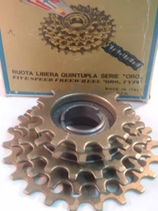 Regina Oro Gold 13T-22T 5-Spd Road Freewheel NEW/NOS Vintage-English Thread-NIB+ - Picture 1 of 7