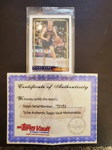 STEVE KERR 1992 TOPPS BÓVEDA ESPALDA EN BLANCO CAVALIERS BULLS GOLDEN STATE WARRIORS - Imagen 1 de 2
