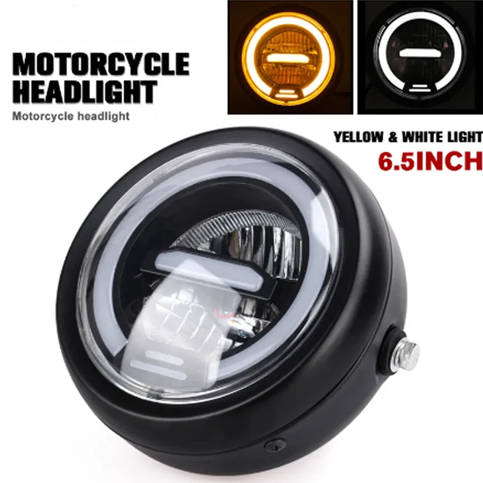 Faro proyector LED de 6,8 pulgadas para motocicleta faro redondo universal Foto 1 de 4