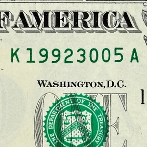 1992 30th May Birthday Dollar 1992 30 May NEW Fancy Serial Number Dollar NEW - Picture 1 of 3