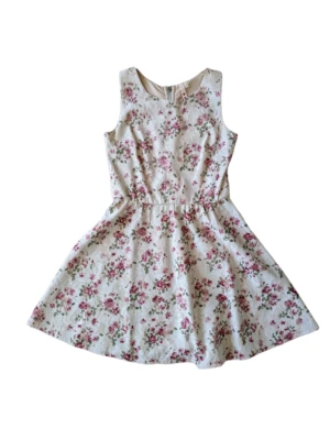 Vestido de verano floral rosa claro THREE HEARTS para mujer S usado en excelente estado Foto 1 de 4