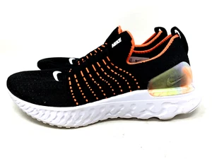 Nike React Phantom Run Flyknit 2 Womens 6.5 Black/Orange Athletic Running Shoes - Picture 1 of 4