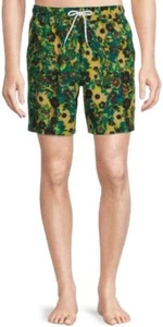 George NWT Men's 3X 48 50 Green Camo Printed Swim Trunks Shorts - Picture 1 of 2