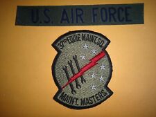 2 USAF Subdued Patches: U.S AIR FORCE + 37th EQUIPMENT MAINTENANCE SQUADRON