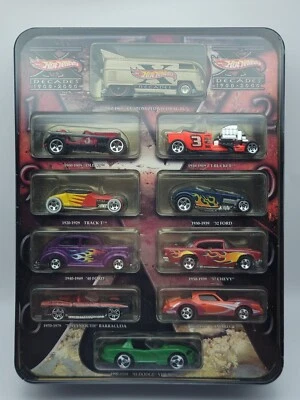 Hot Wheels Decades 1900-2000 10 Car Set with Tin Box  NEW SEALED - Image 1 of 4