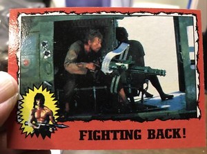 TOPPS RAMBO FIRST BLOOD PART Two 1985 # 53 FIGHTING BACK!