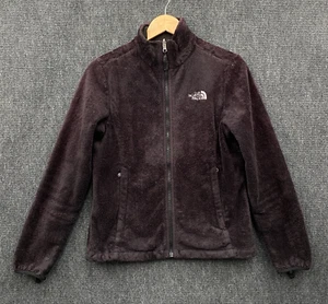 The North Face Osito Womens Small Full Zip Fleece Jacket Black Soft Deep Pile - Picture 1 of 18