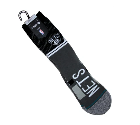 Brooklyn Nets Stance INFIKNIT Nets Shortcut 2 Crew Socks Gray Size L (9-13) Cover