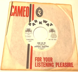 Johnny Maestro And The Crests 7" 45 Record & Label Sleeve WL promo Come See Me - Picture 1 of 5