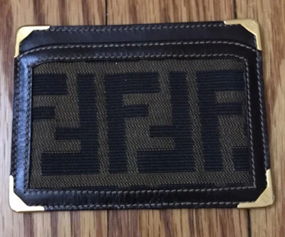 Porta-cartões e notas Fendi, vintage NYCB achado raro - Imagem 1 de 4