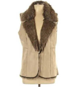 Fever Reversible Faux Fur Shearling Vest Large New - Picture 1 of 2