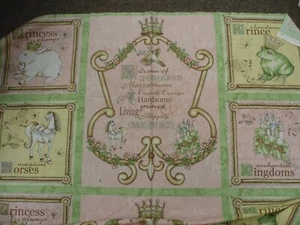 Castles and Carriages fairytale panel South Seas fabric - Picture 1 of 1